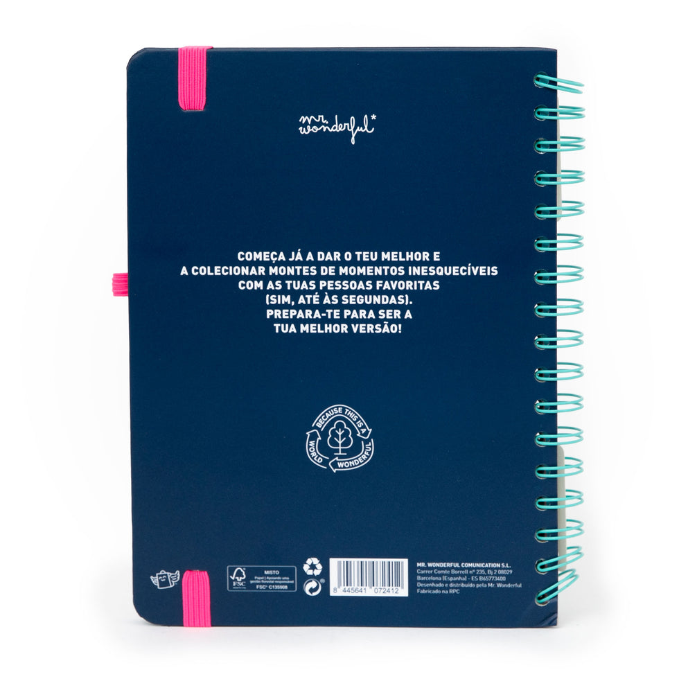 Agenda Semanal Mr.Wonderful 2026 - Seres tu está na moda - Com Caneta Exclusiva