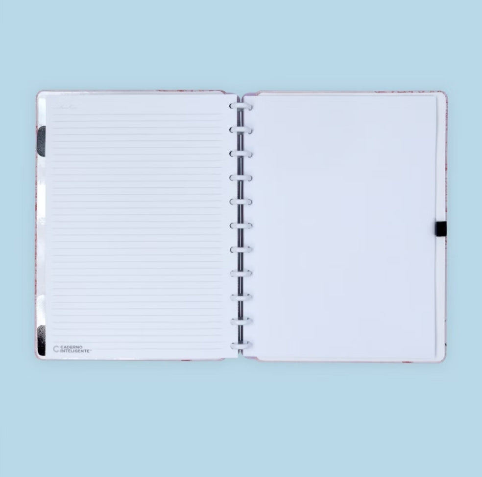 Caderno Inteligente A4 Mapa Mundo Rosa Espcial Gocase