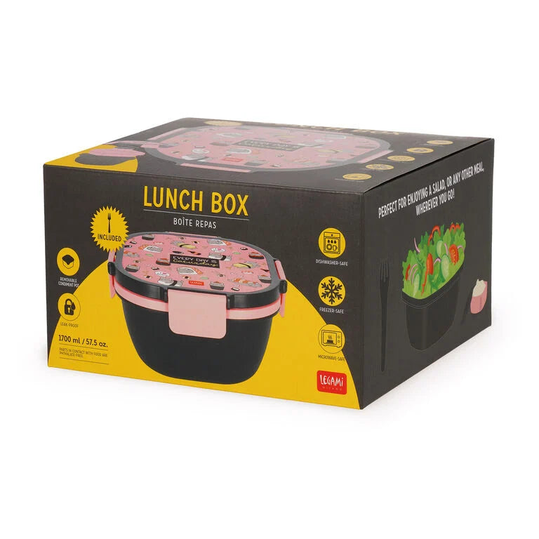 Caixa de almoço ( bowl) com Divisórias Sushi Cat Legami