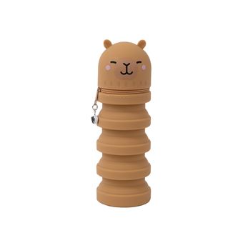 Estojo Silicone Extensível Capivara com 6 Canetas Apagáveis Mr.Wonderful