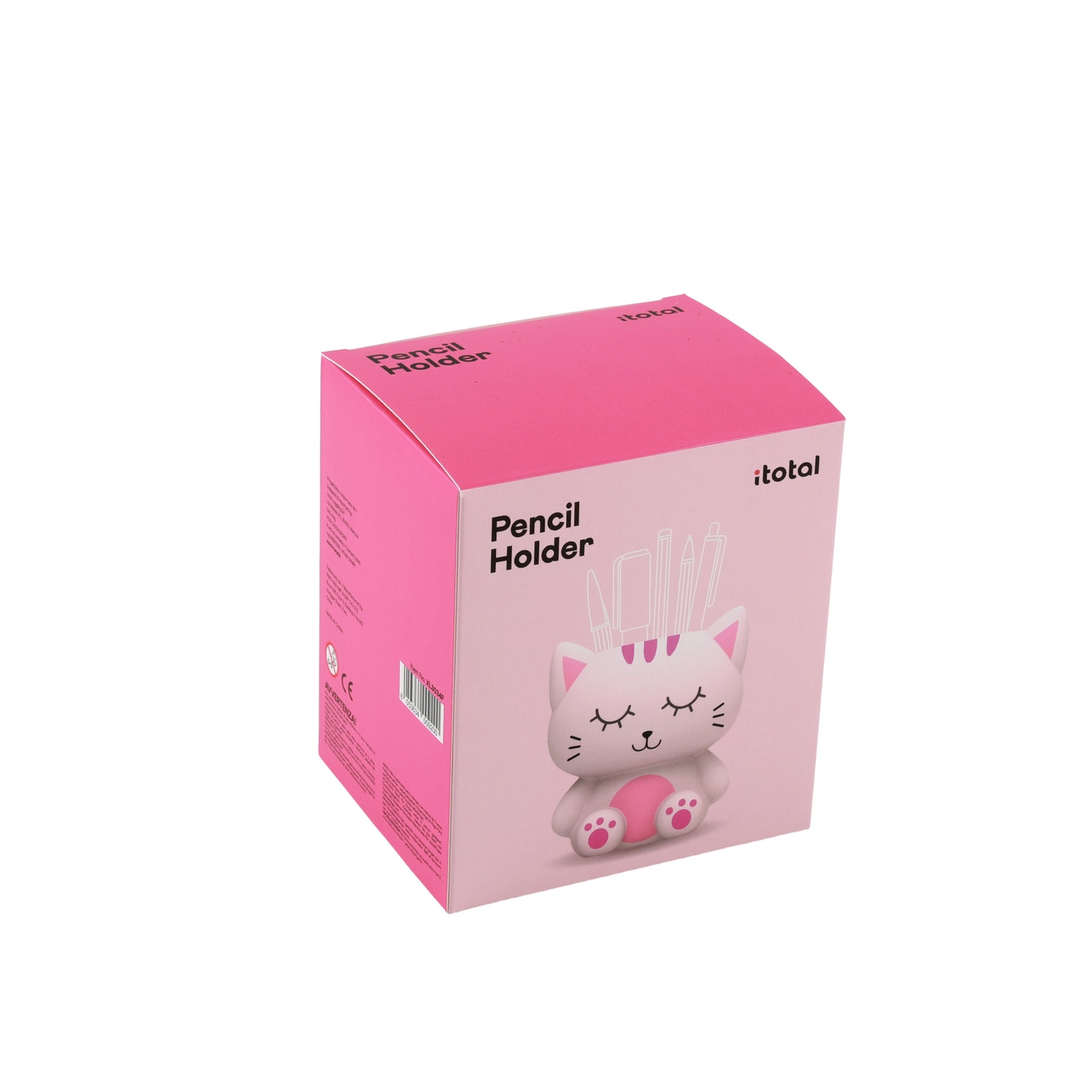 Copo de Secretária Gato Rosa 3D Itotal