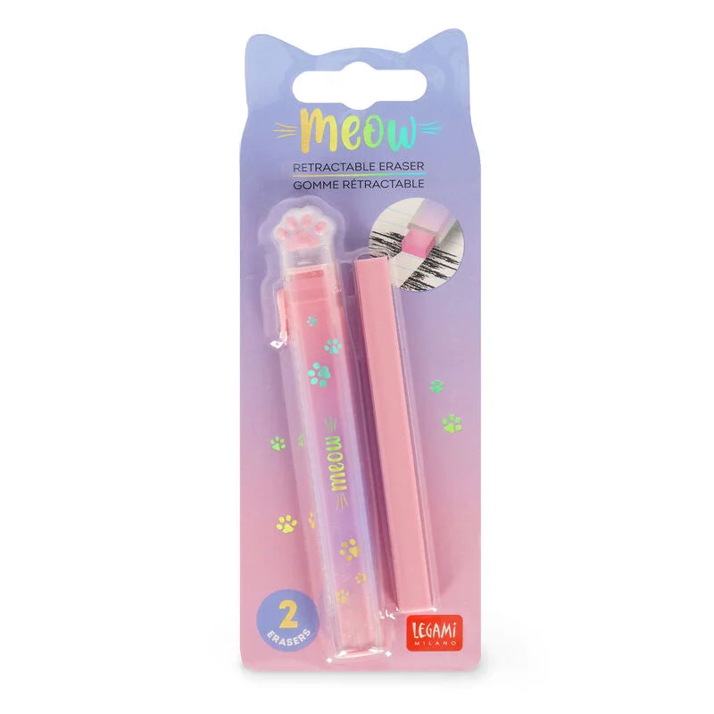 Borracha Retrátil com Recarga Meow Legami BTS