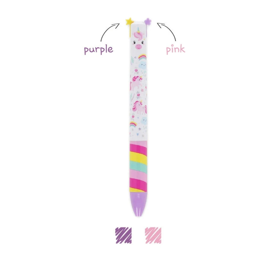 Caneta 2 Cores Click&Clack Unicórnio - Legami