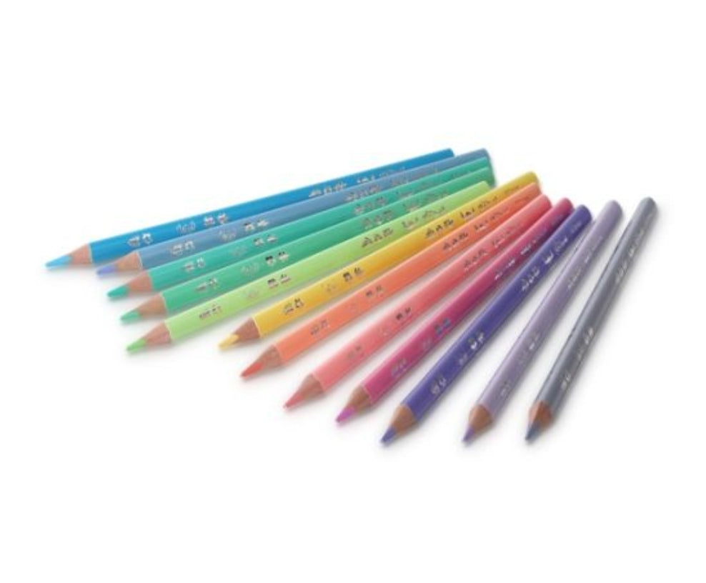 Conjunto 12 Lápis Pintar Stitch Cores Pastel