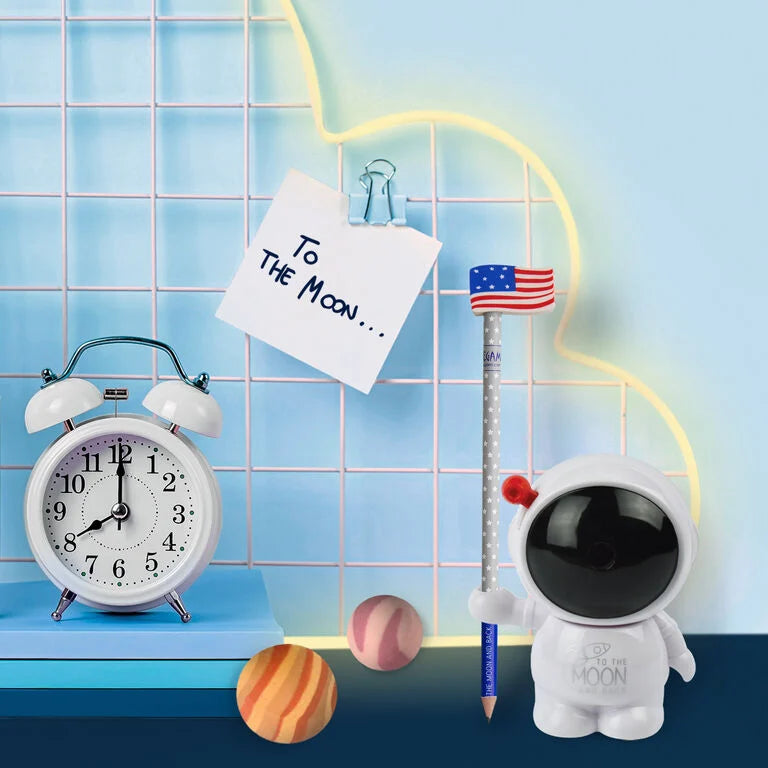 Conjunto Lápis com 2 Borrachas Astronauta Legami