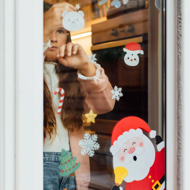 Pré-venda Conjunto 70 Autocolantes Eletrostático Natal Legami