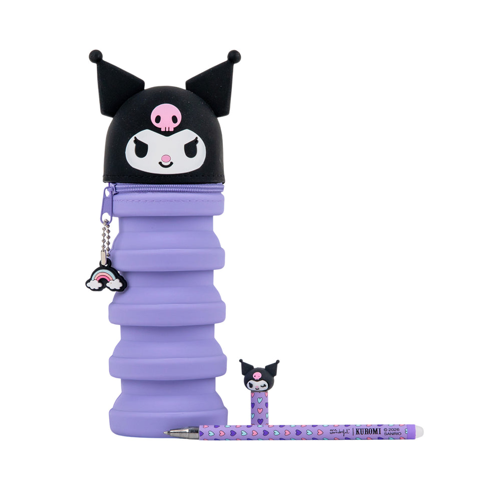 Estojo Extensível com Caneta Apagável Kuromi Mr.Wonderful
