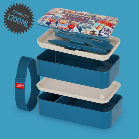 Caixa de Almoço com Divisórias Travel Stickers Legami