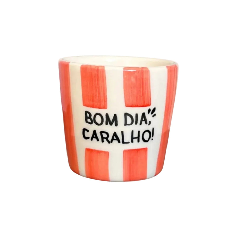 Copo Café "Bom Dia Caralho" e Marcador de Livros Listrados