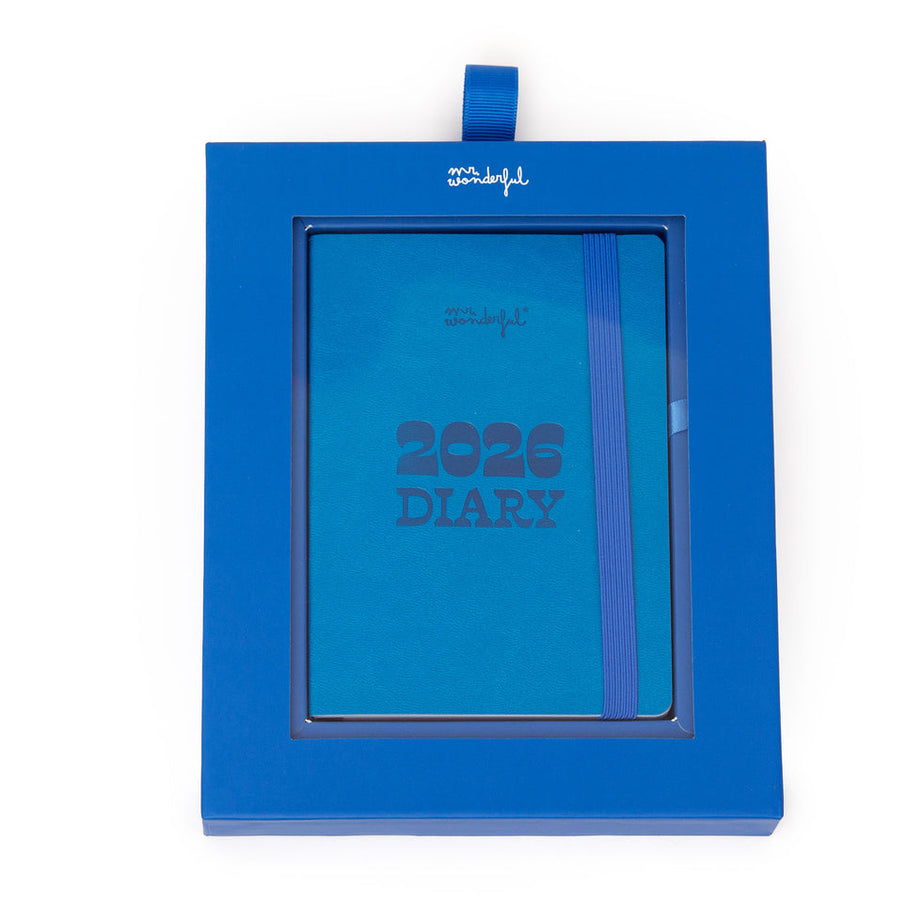 Agenda Semanal Pequena 2026 Azul Mr.Wonderful