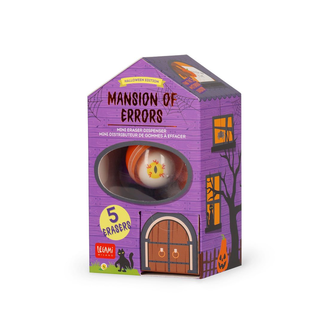 Brevemente - Dispensador com 5 Mini Borrachas Halloween Legami