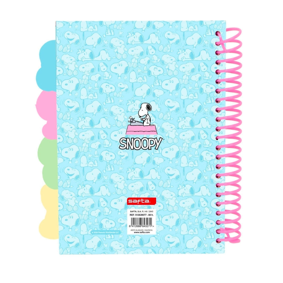Caderno A5 Snoopy com Separadores
