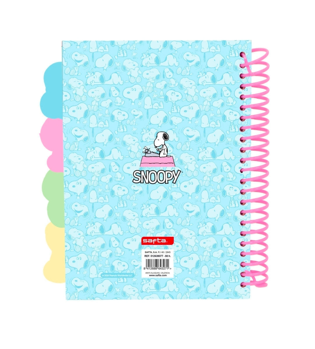 Caderno A5 Snoopy com Separadores