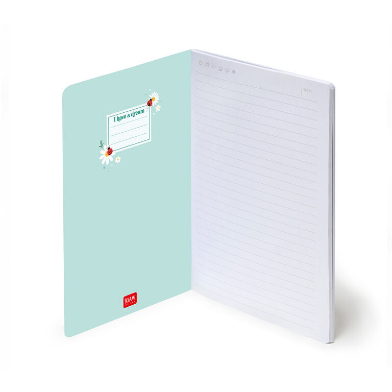 Caderno A5 Pautado Joaninha Legami