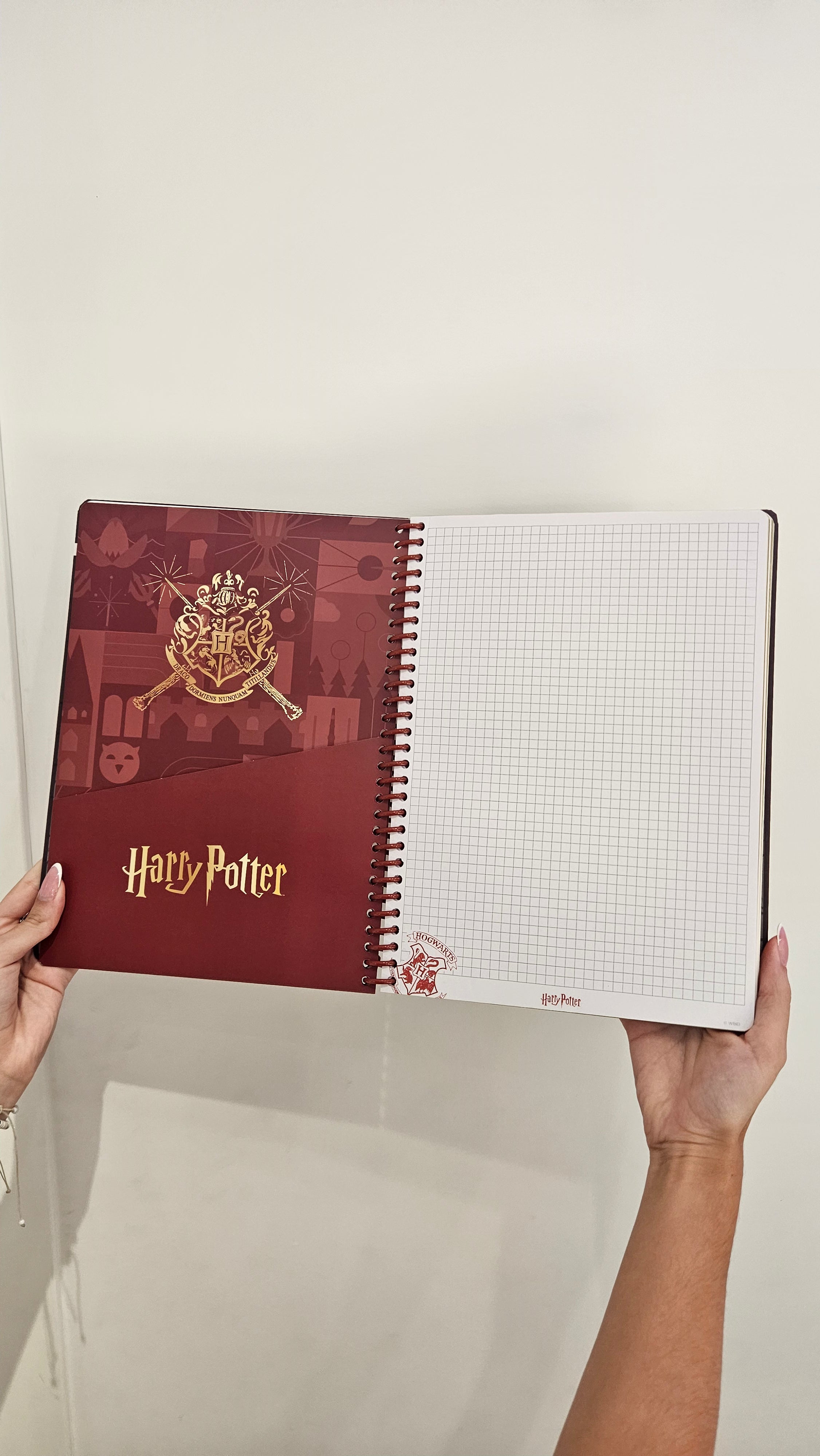 Caderno A4 em Espiral Quadriculado Harry Potter com Autocolantes e Envelope