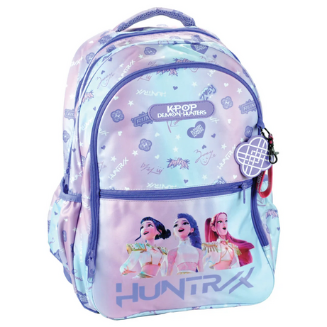 Mochila K Pop Huntrix 46cm com Várias Divisórias