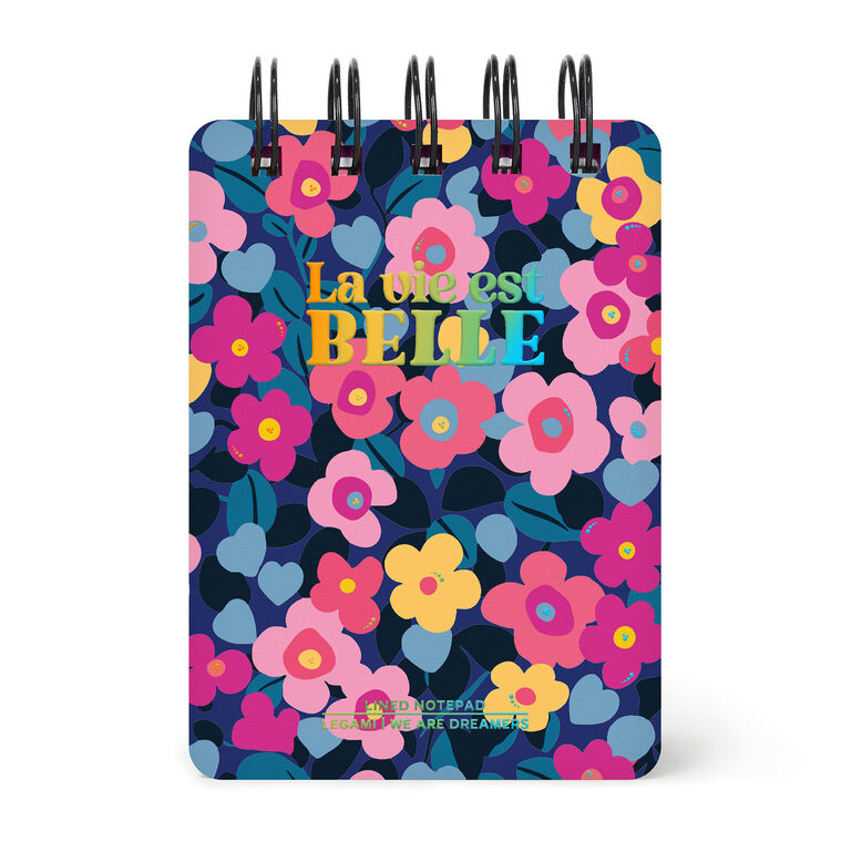 Bloco Notas em Espiral Pautado Flores Legami