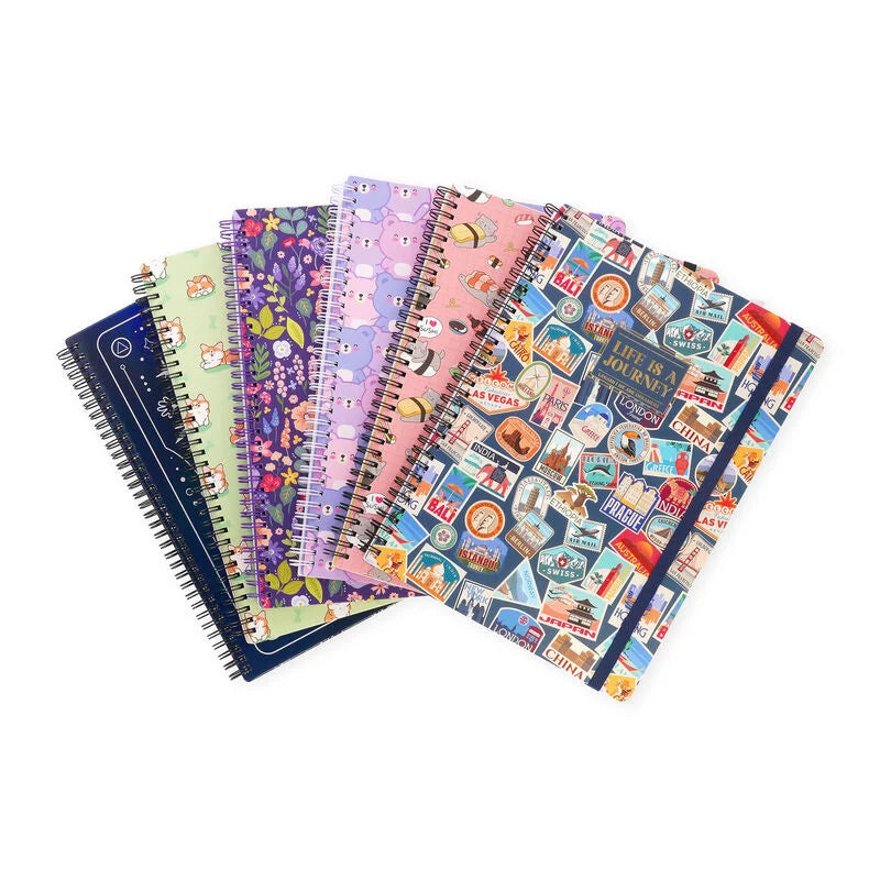 Caderno A4 Pautado Espiral Stickers Legami