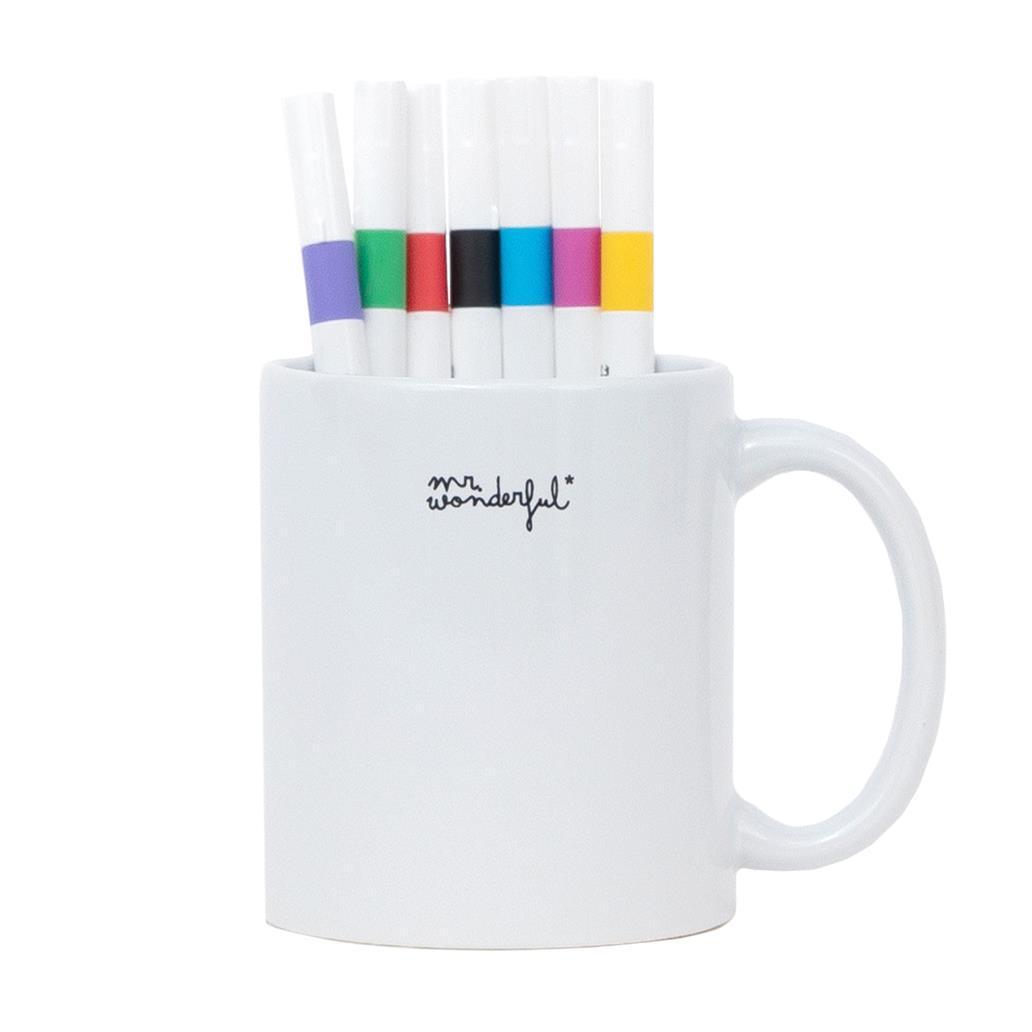 Conjunto Caneca com 7 Marcadores para Colorir Mr.Wonderful