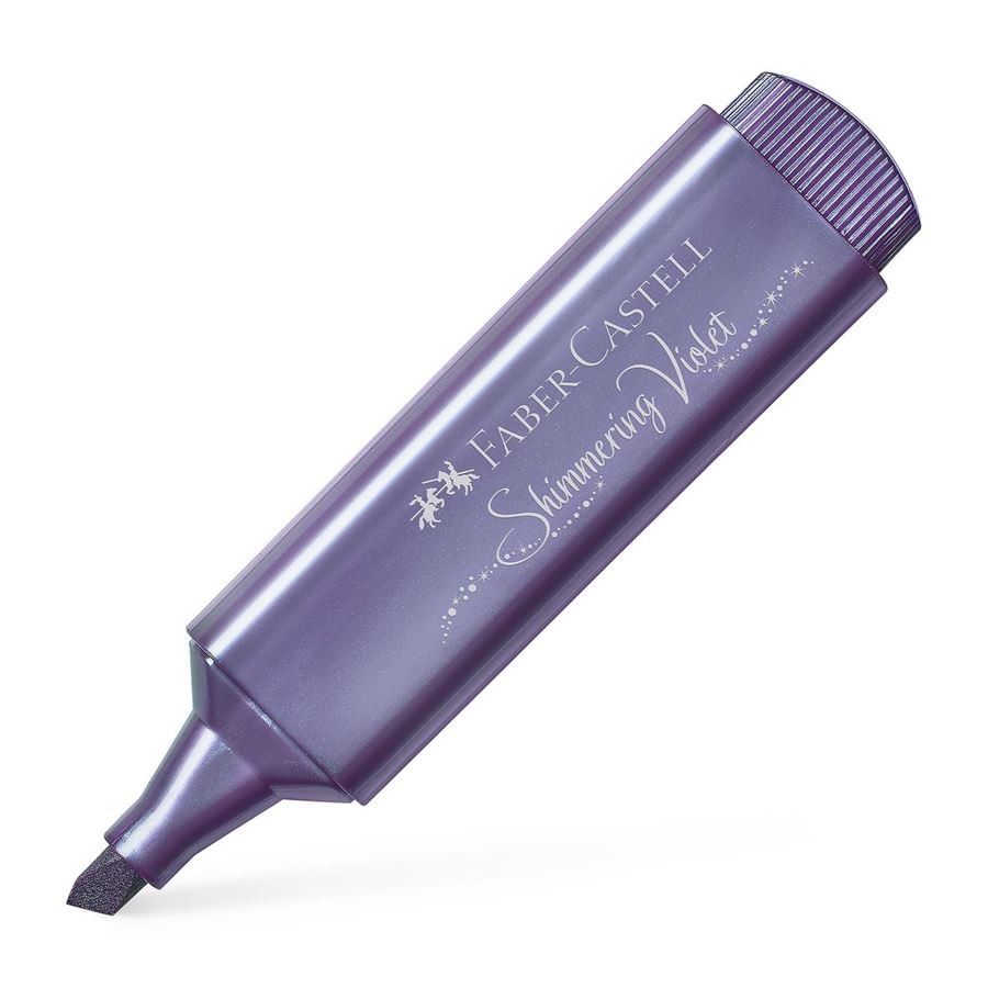 Sublinhador Metálico Violeta Brilhante com Glitter Faber-Castell