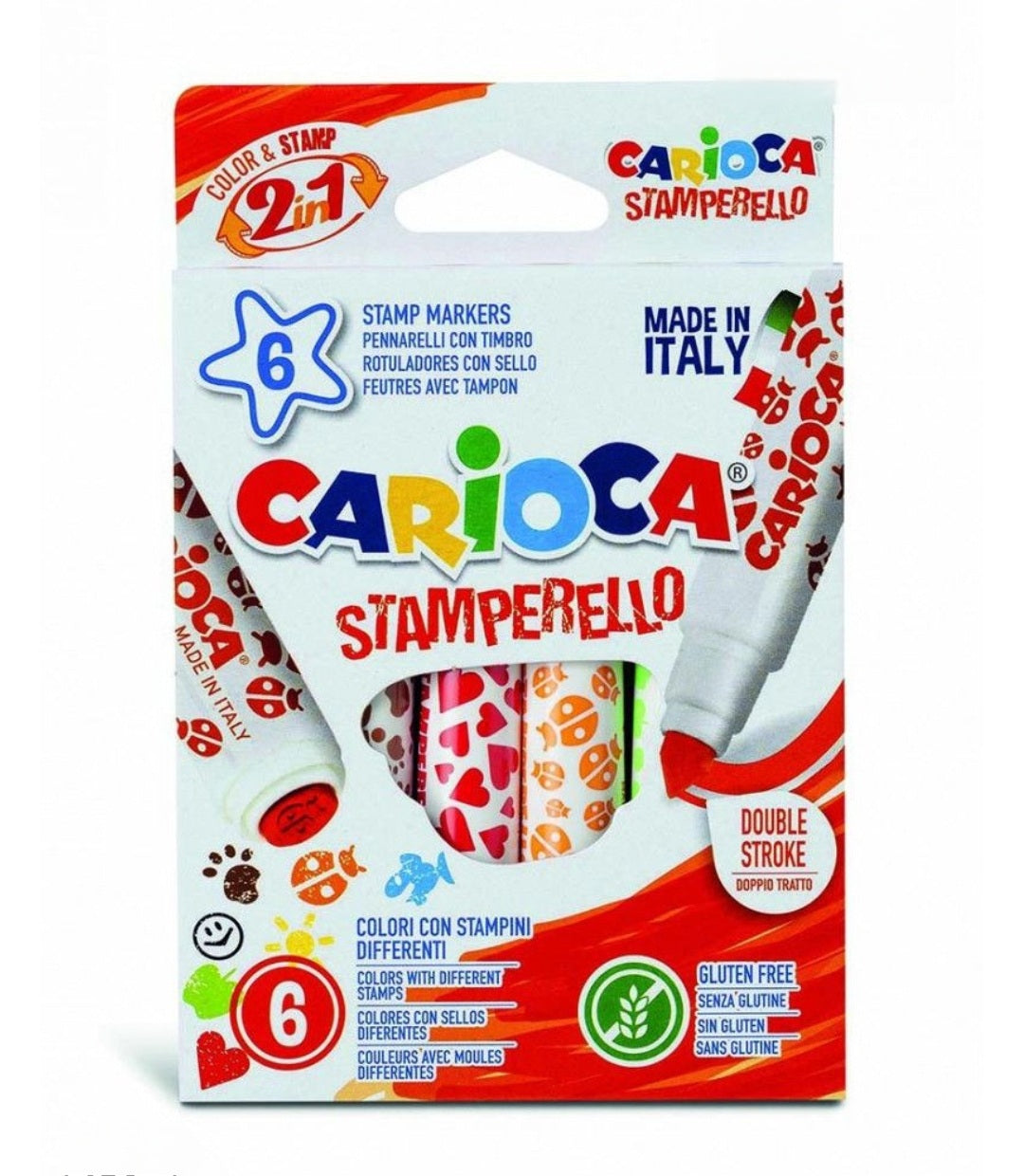 Marcador 2 em 1 com Carimbo