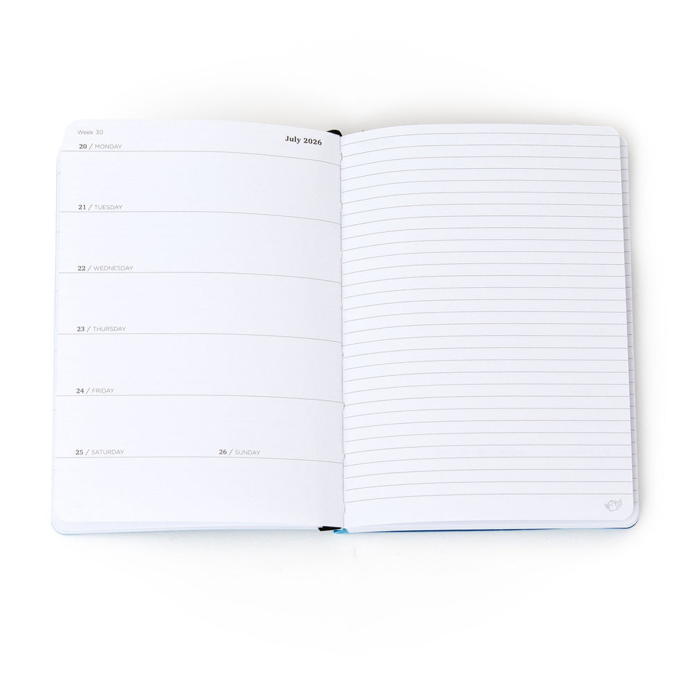 Agenda Semanal Pequena 2026 Azul Mr.Wonderful