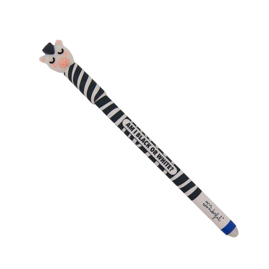 Caneta Apagável Zebra "Am I black or white?" Mr.Wonderful