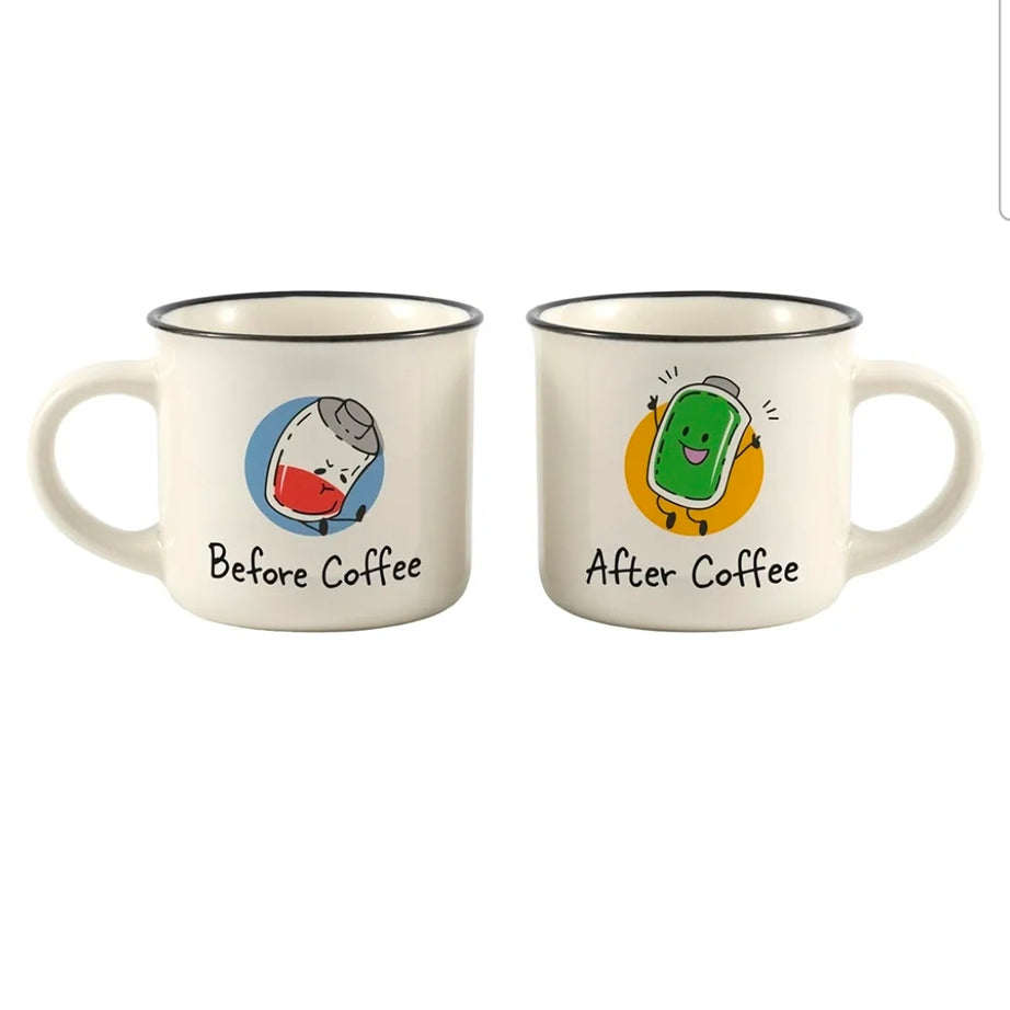Conjunto 2 Chávenas Café "Before Coffee - After Coffe" Itotal