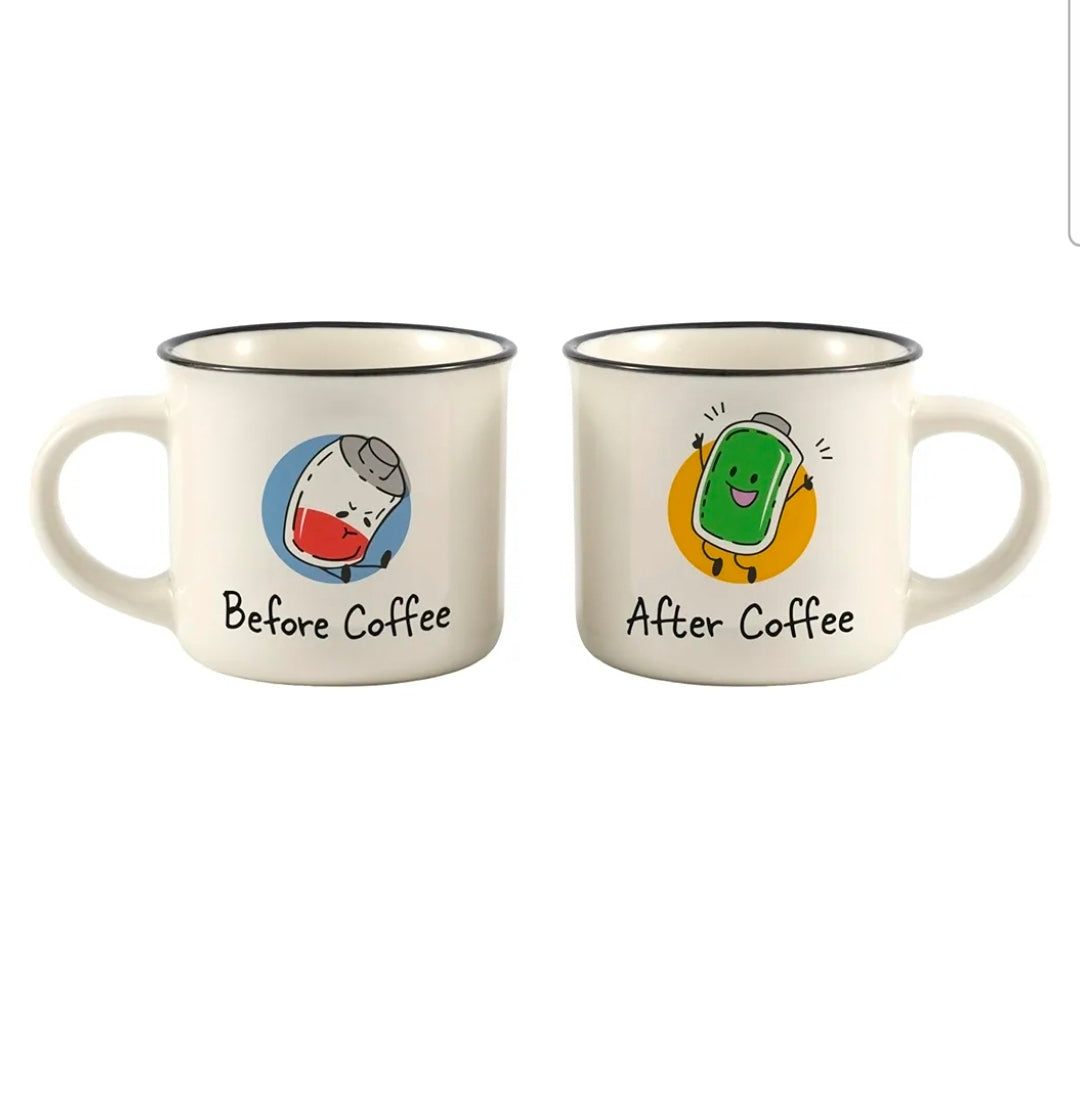 Conjunto 2 Chávenas Café "Before Coffee - After Coffe" Itotal
