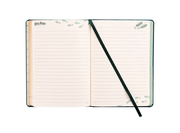 Caderno Premium A5 Pautado com Folhas Ilustradas e  Autocolantes Harry Potter