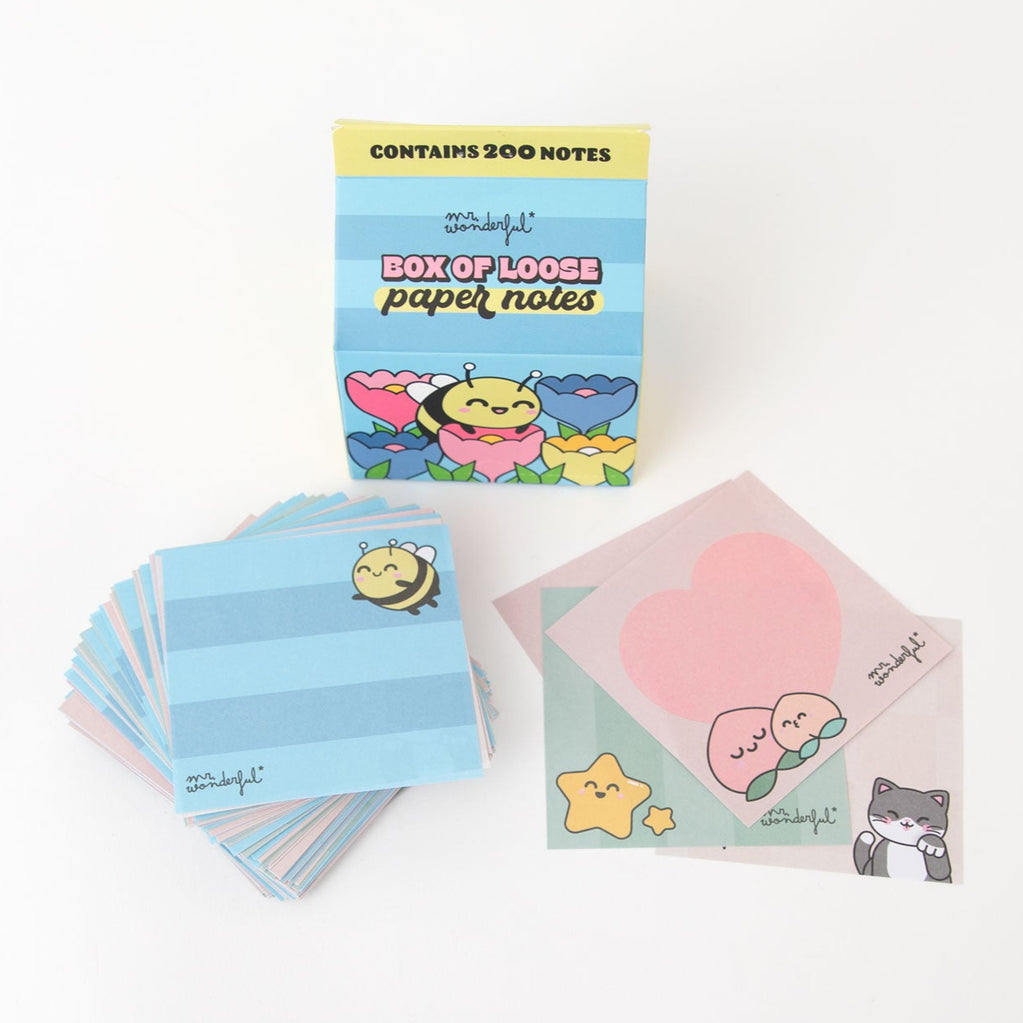 Caixa com 200 Folhas de Notas Mr.Wonderful