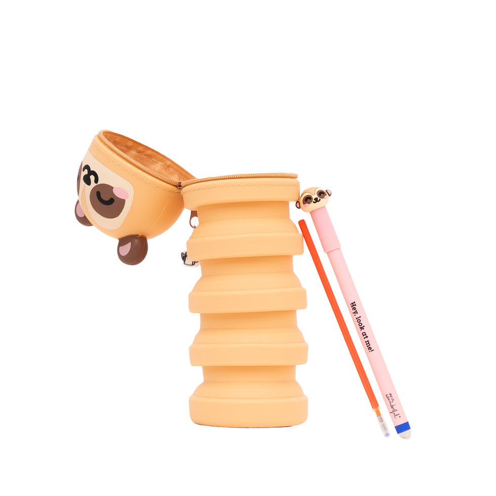 Estojo de Silicone Extensível Suricata com Caneta Apagável Suricata com Regarga Extra Mr.Wonderful