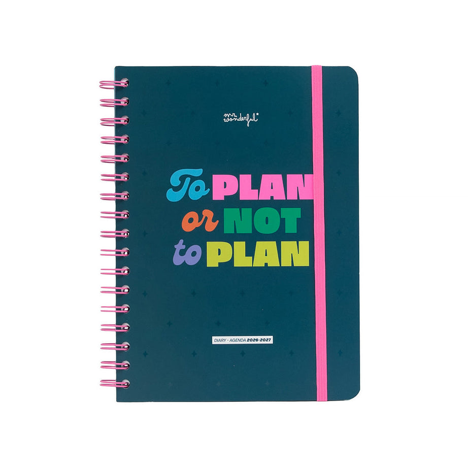 Agenda Semanal Mr.Wonderful "To Plan Or Not to Plan"