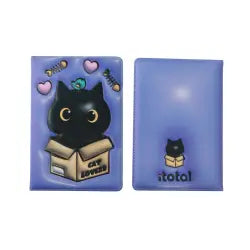 Caderno 3D A5 Gato Preto Folhas Lisas Itotal