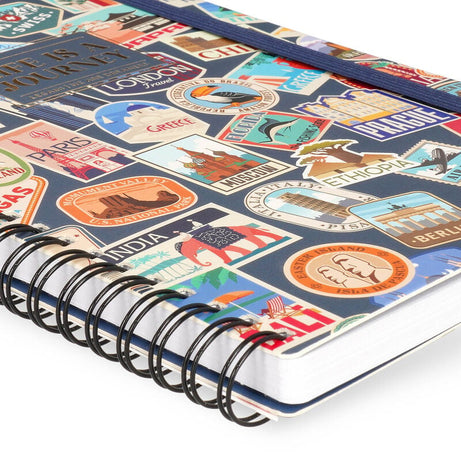 Caderno A5 Espiral Pautado Stickers Legami