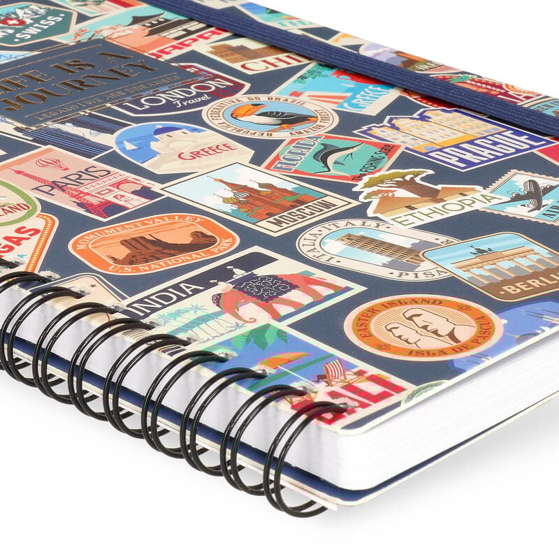 Caderno A5 Espiral Pautado Stickers Legami