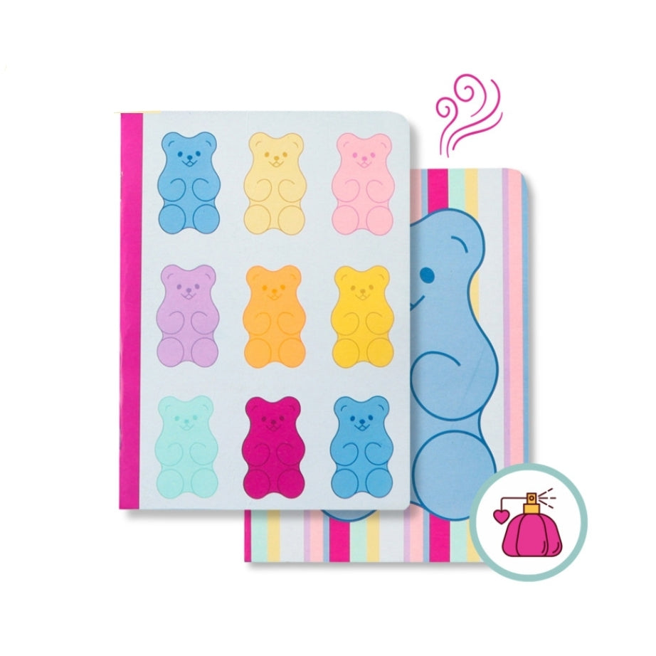 Caderno A5 Quadriculado Perfumado a "Ursinhos Goma" Capa Ursinho Grande Ancor Sweet Candy