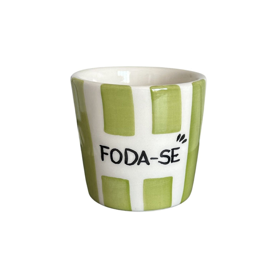 Copo Café "Foda-se" e Marcador de Livros Listrados